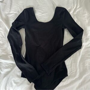 Aritzia Black scoop neck bodysuit